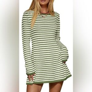 NWT Saodimallsu Striped Tunic Sweater Dress - Size Small